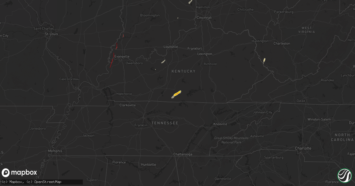 Hail map on July 9, 2024
