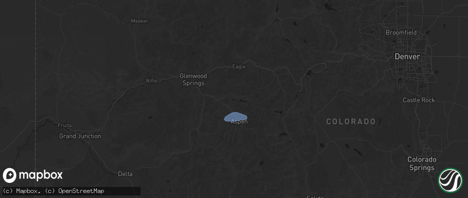 Hail map in Basalt, CO on July 9, 2026