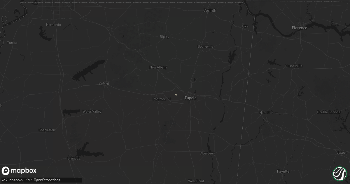 Hail map in Belden, MS on July 9, 2026