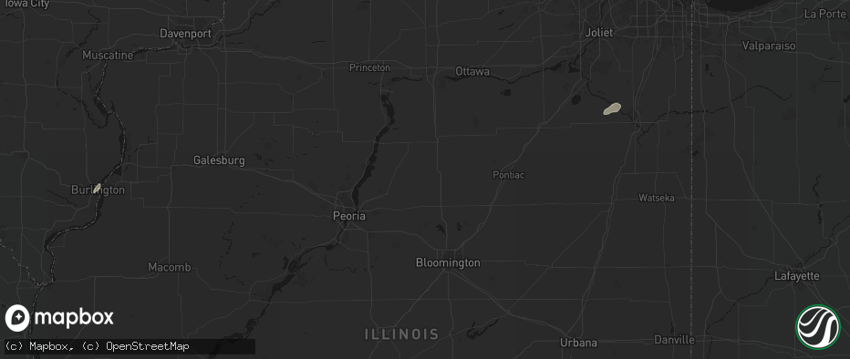 Hail map in Benson, IL on July 9, 2026