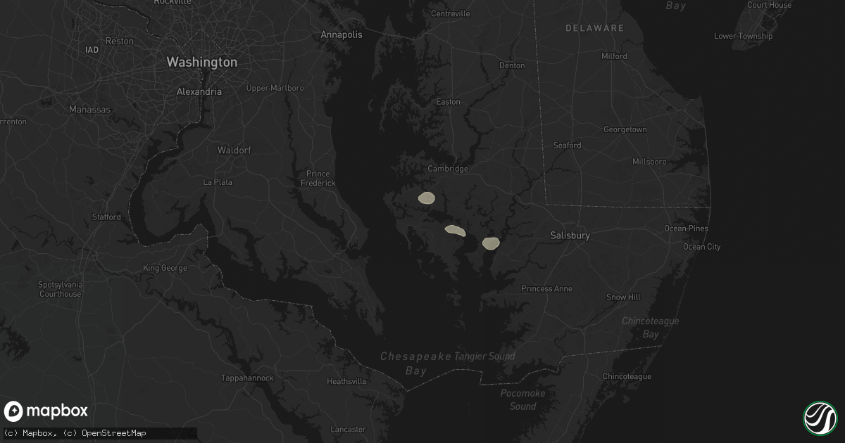 Hail map in Church Creek, MD on July 9, 2026