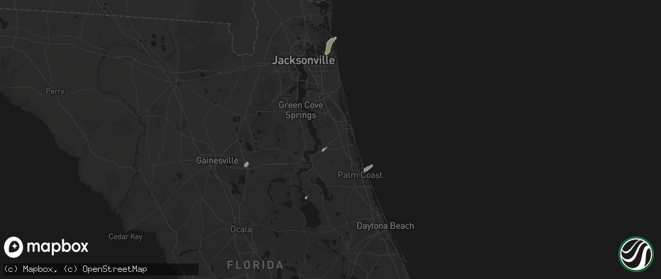 Hail map in Elkton, FL on July 9, 2026