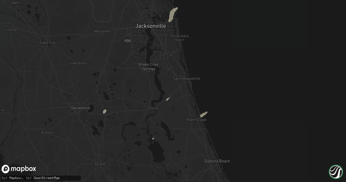 Hail map in Elkton, FL on July 9, 2026