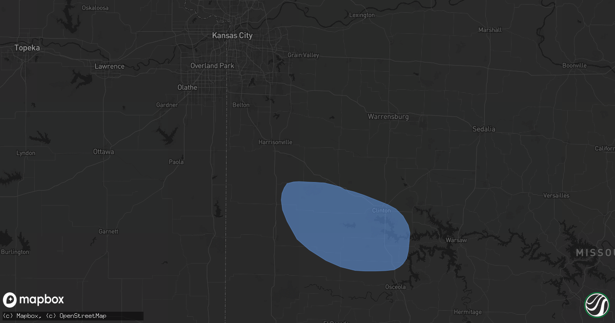 Hail map in Garden City, MO on July 9, 2026