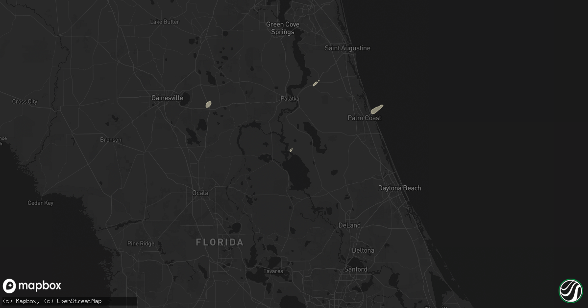 Hail map in Georgetown, FL on July 9, 2026