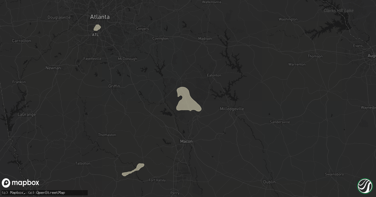 Hail map in Hillsboro, GA on July 9, 2026