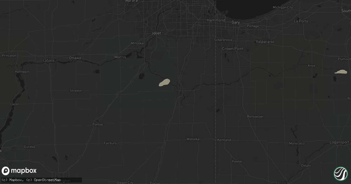 Hail map in Kankakee, IL on July 9, 2026