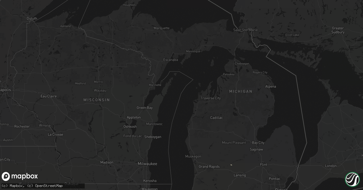 Hail map in Michigan on July 9, 2026