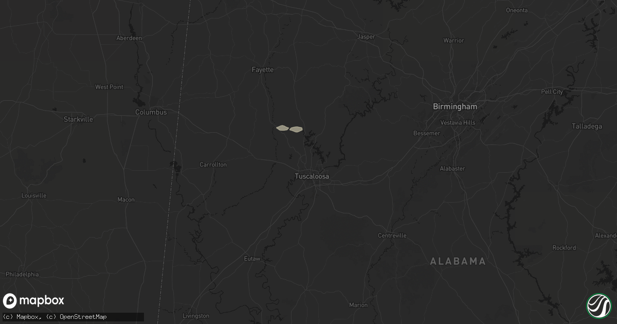 Hail map in Northport, AL on July 9, 2026