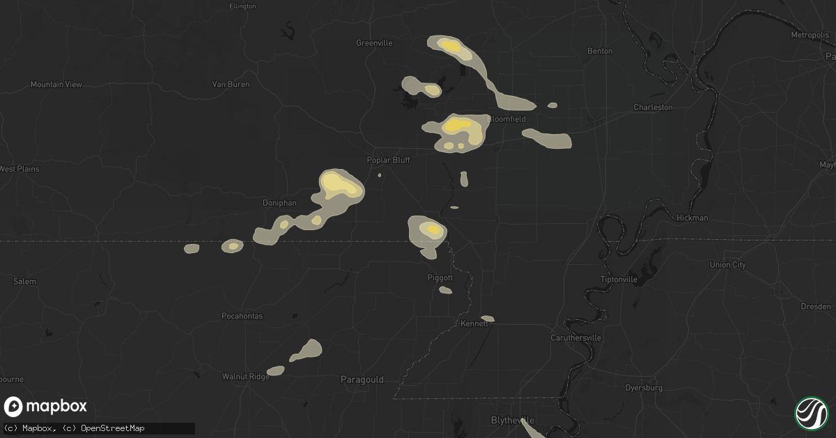 Hail map in Qulin, MO on July 9, 2026