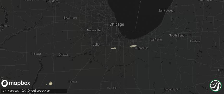 Hail map in Richton Park, IL on July 9, 2026