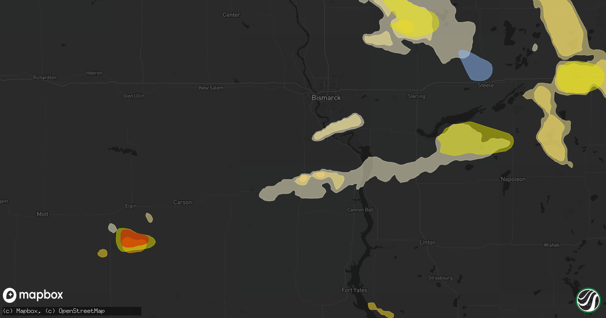 Hail map in Saint Anthony, ND on July 9, 2026
