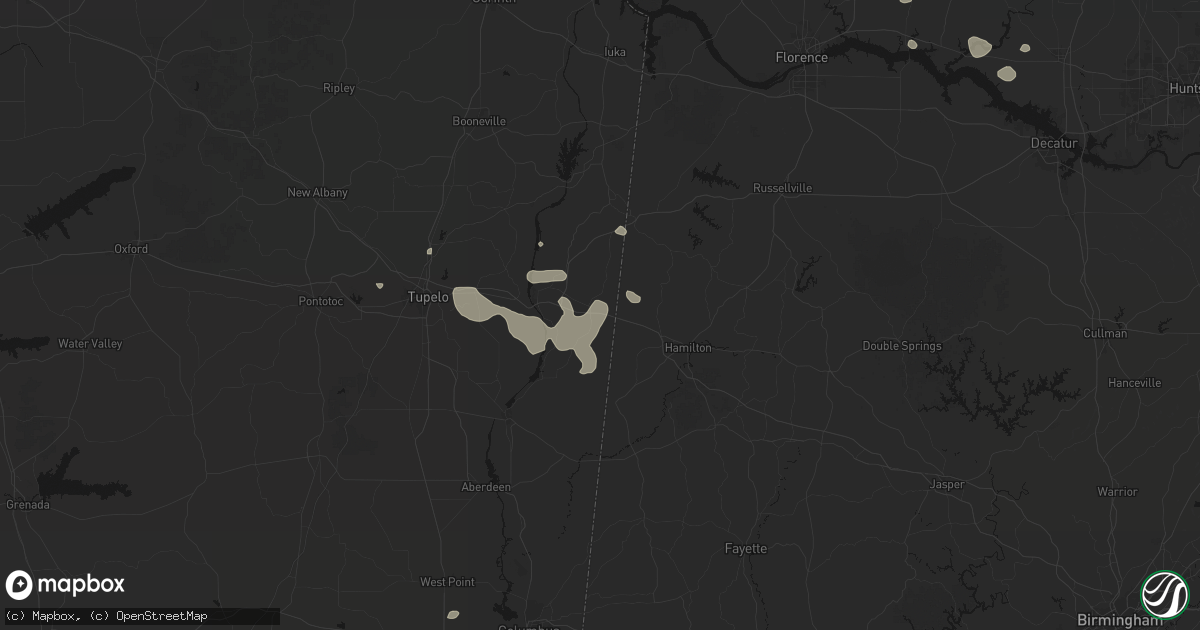 Hail map in Tremont, MS on July 9, 2026