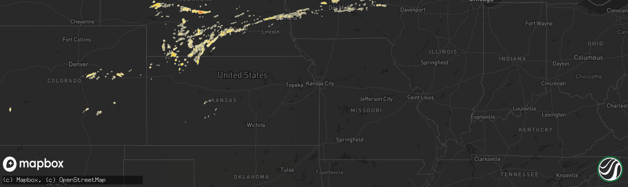 Hail map in Minnesota on July 10, 2011
