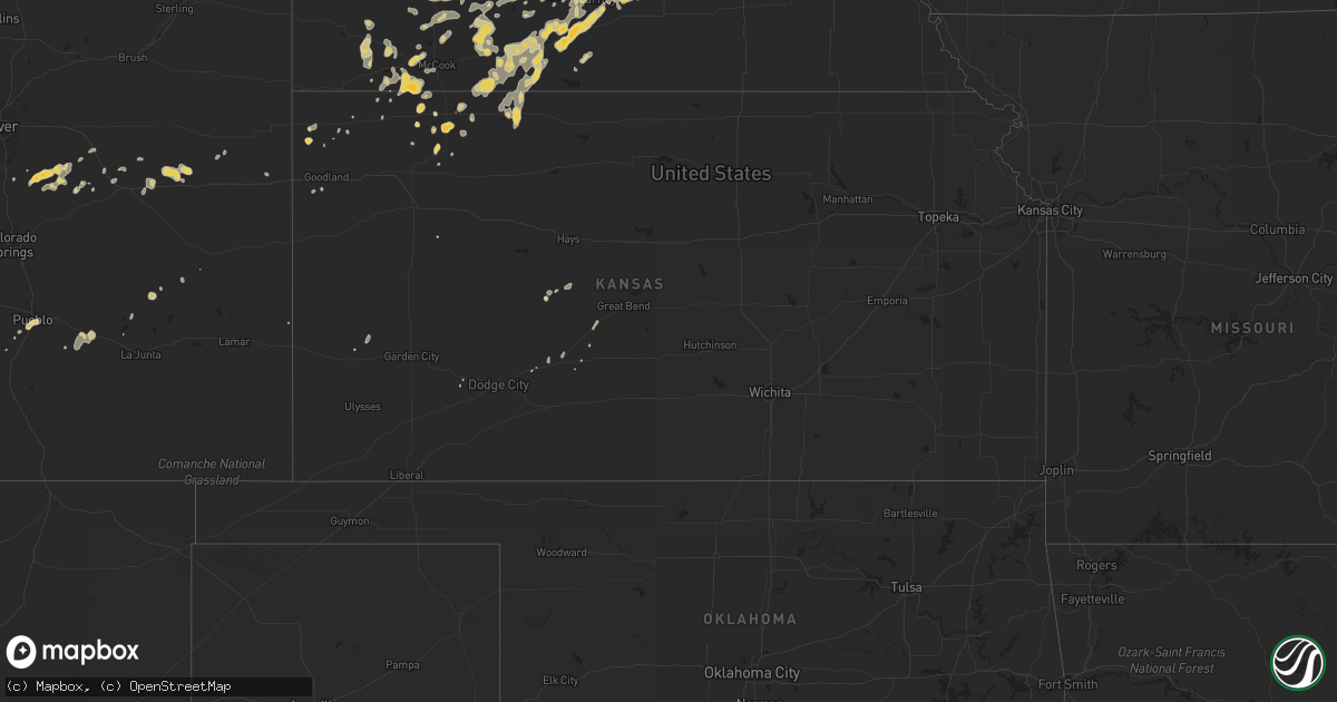 Hail map on July 10, 2011