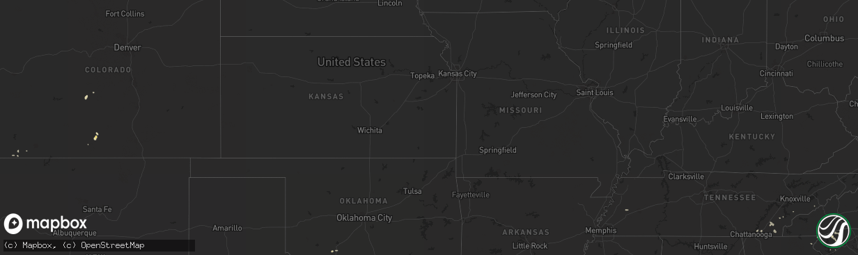 Hail map in Colorado on July 10, 2012