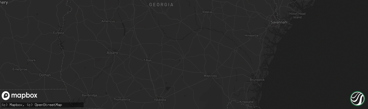 Hail map in Dallas, GA on July 10, 2012