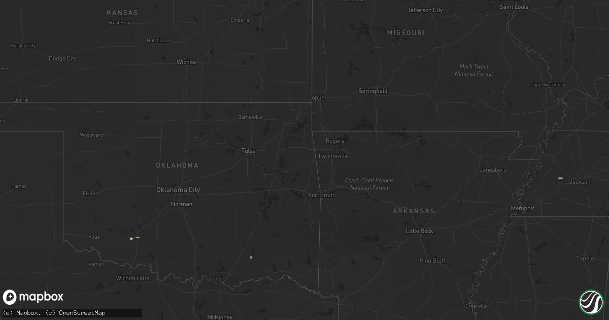 Hail map on July 10, 2012