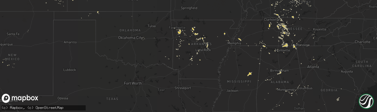 Hail map on July 10, 2013