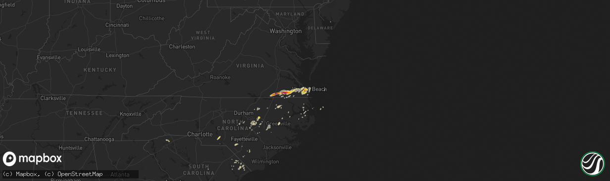 Hail map on July 10, 2014