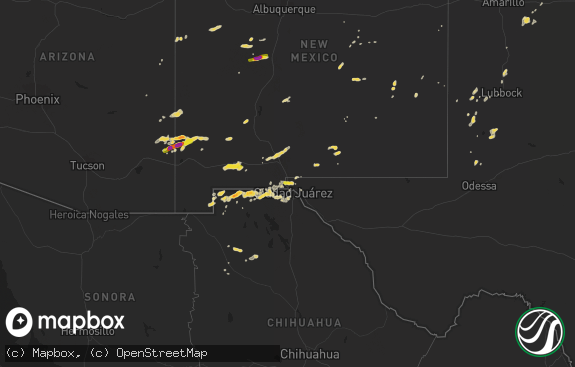 Hail map preview on 07-10-2015