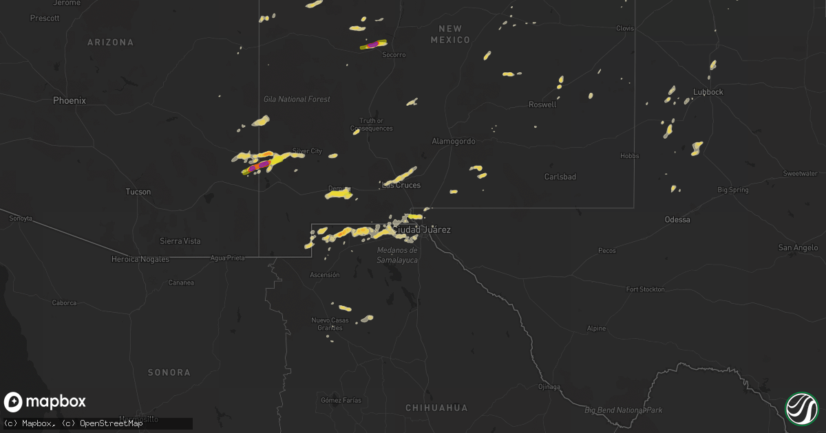 Hail map on July 10, 2015
