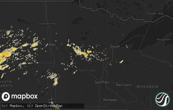 Hail map preview on 07-10-2016