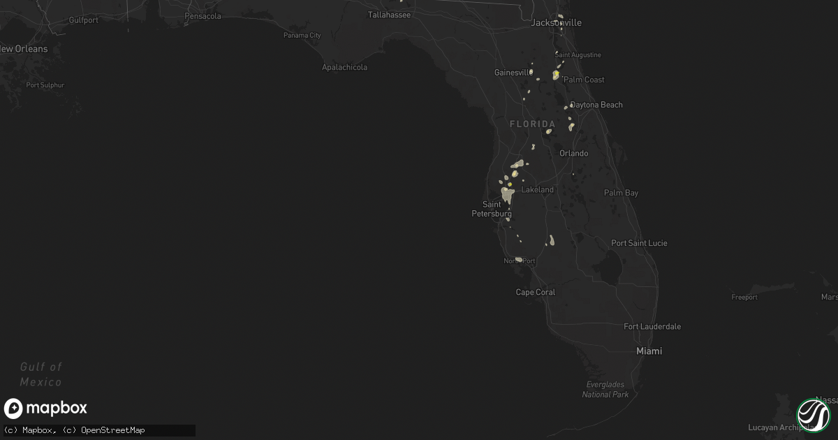 Hail map in Florida on July 10, 2017