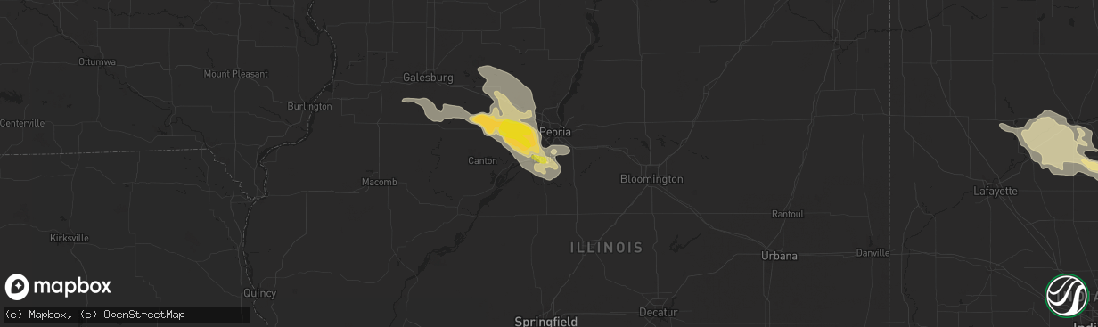 Hail map in Pekin, IL on July 10, 2017