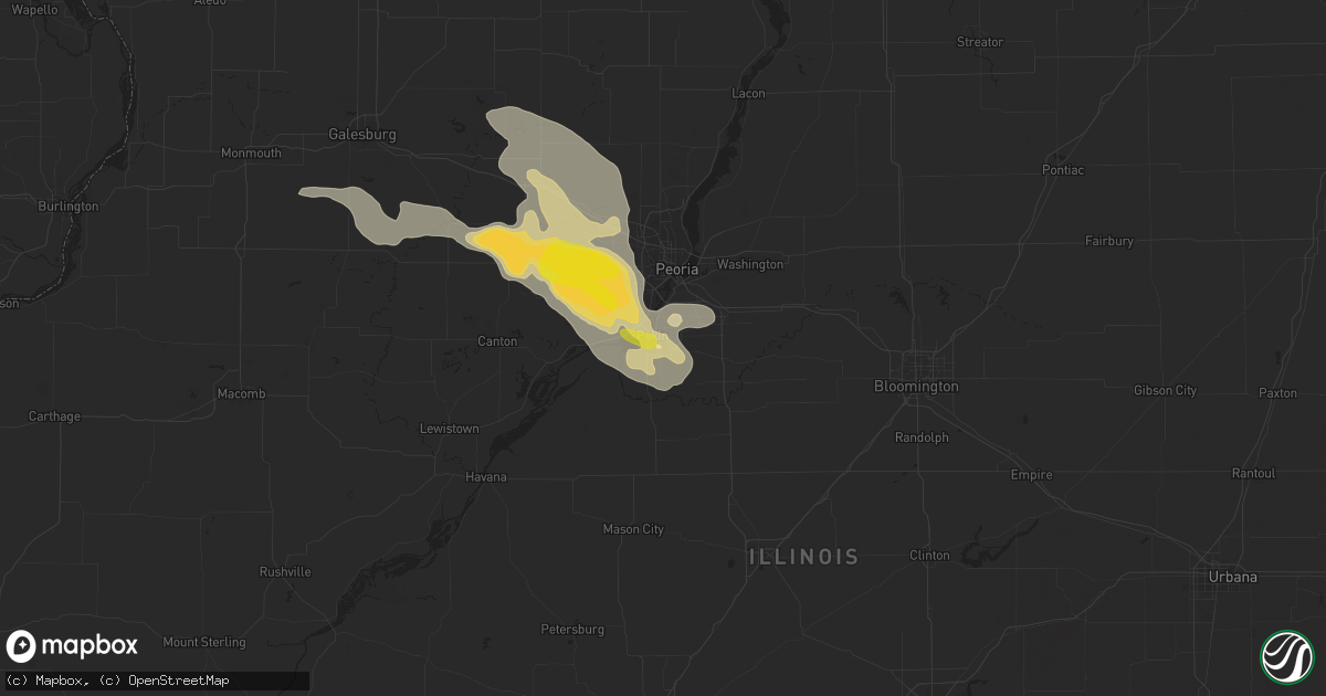 Hail map in Pekin, IL on July 10, 2017