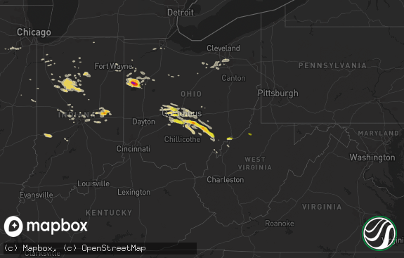 Hail map preview on 07-10-2017