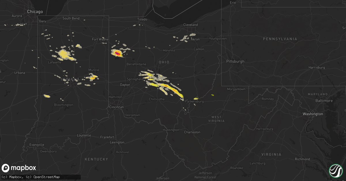 Hail map on July 10, 2017