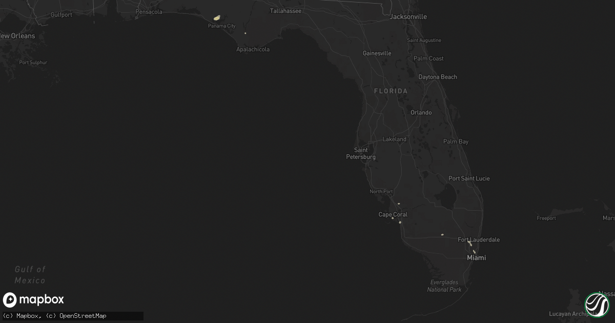 Hail map in Florida on July 10, 2018