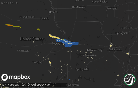 Hail map preview on 07-10-2019