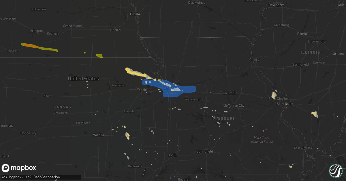 Hail map on July 10, 2019