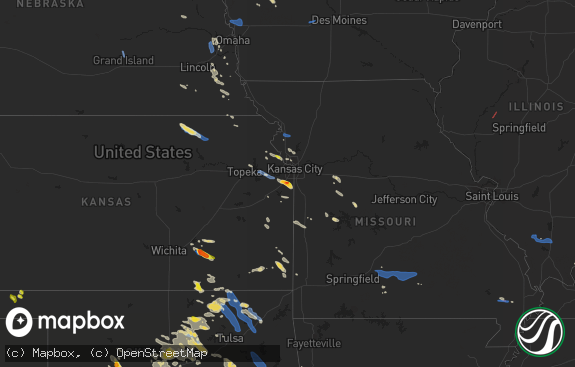 Hail map preview on 07-10-2021