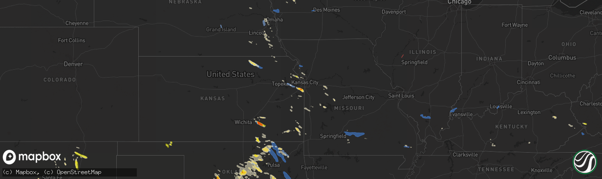 Hail map on July 10, 2021