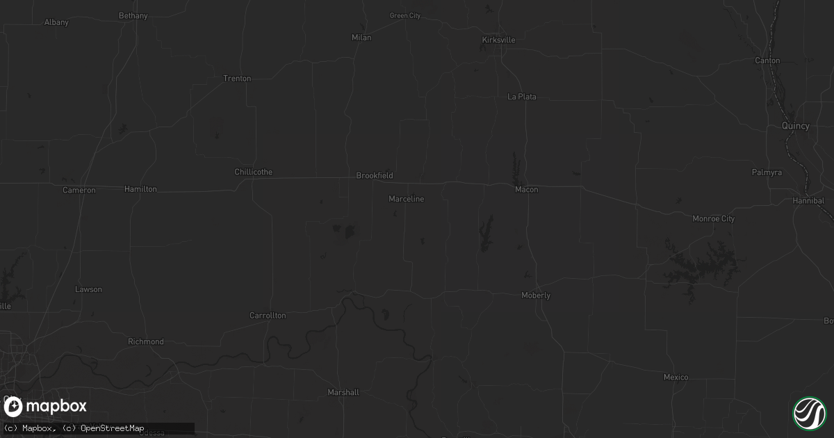 Hail map in Mesquite, TX on July 10, 2023