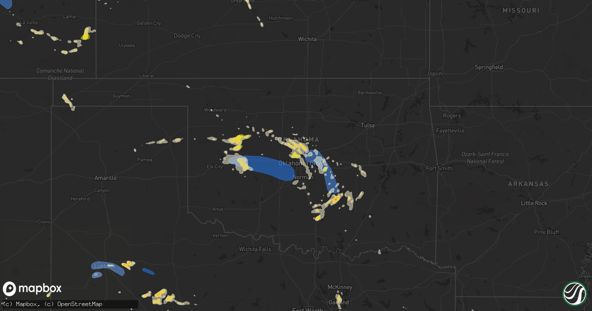 Hail map on July 10, 2023