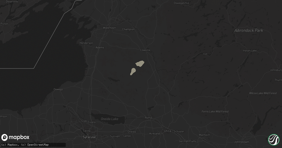 Hail map in Constableville, NY on July 10, 2024