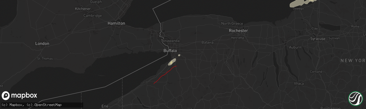 Hail map in Elma, NY on July 10, 2024