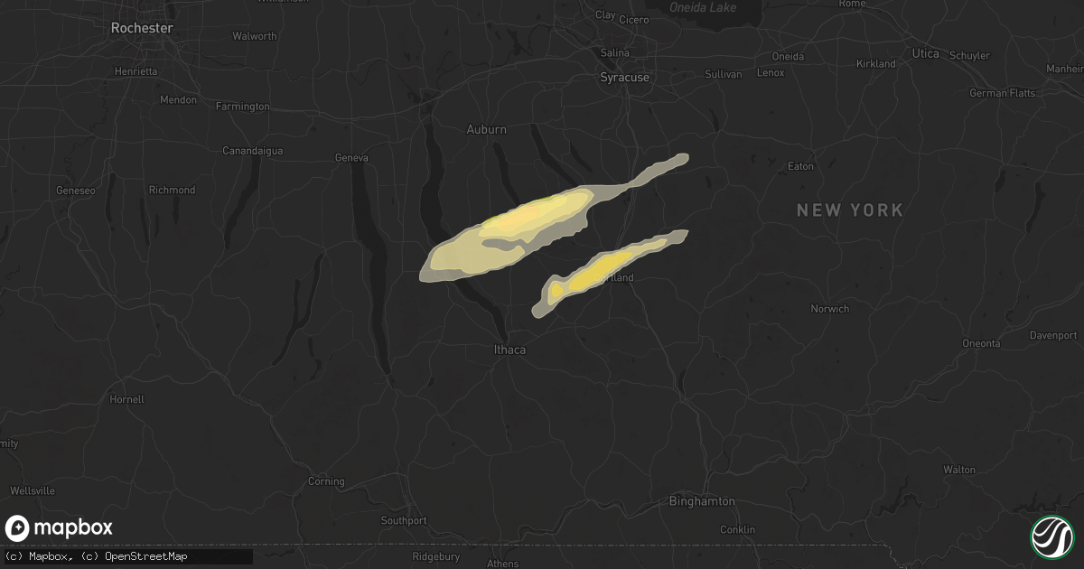 Hail map in Groton, NY on July 10, 2024
