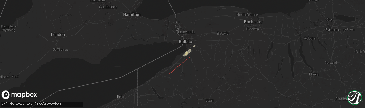 Hail map in Lake View, NY on July 10, 2024