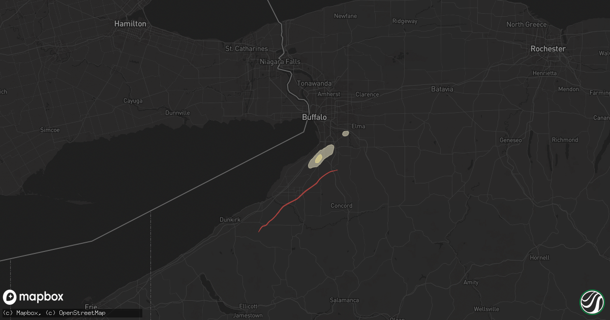 Hail map in Lake View, NY on July 10, 2024