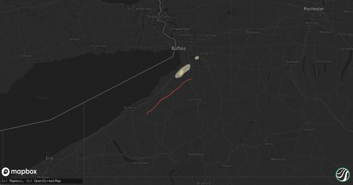 Hail map in North Collins, NY on July 10, 2024