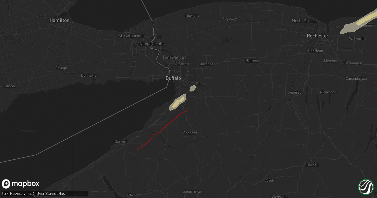 Hail map in Orchard Park, NY on July 10, 2024