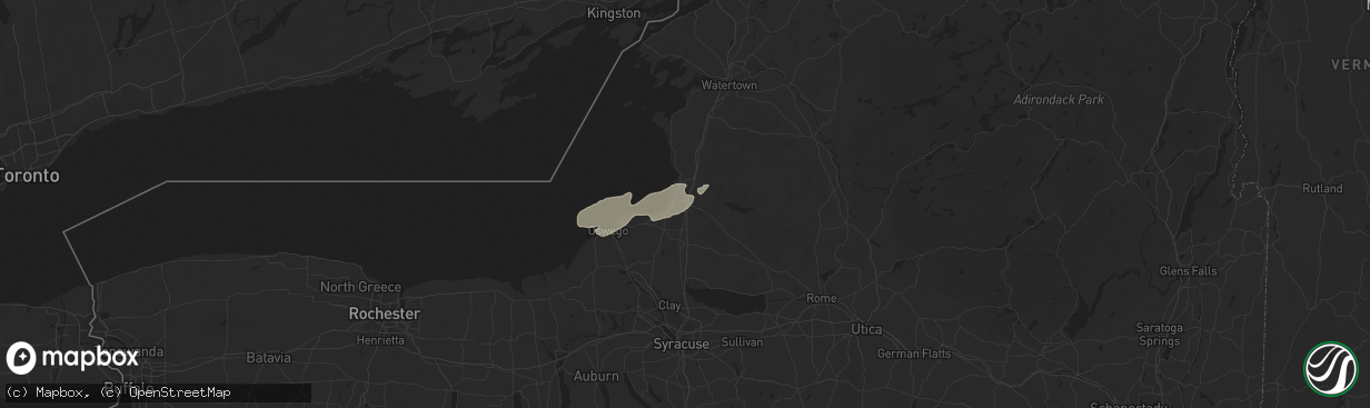 Hail map in Pulaski, NY on July 10, 2024