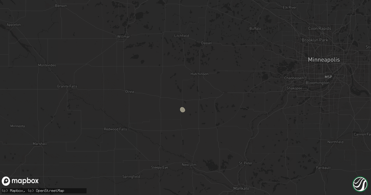 Hail map in Stewart, MN on July 10, 2024
