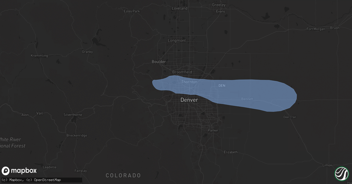 Hail map in Arvada, CO on July 10, 2025