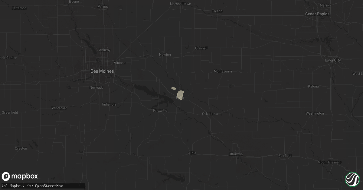 Hail map in Pella, IA on July 10, 2025